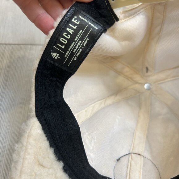 NWT Locale Outdoor “Take A Hike” Sherpa Baseball Hat Cap Cream Adjustable - Picture 7 of 8